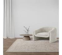 Natural Border Traditional Abstract Polyester Cotton Backing Area Rug The Rug Shop UK Natural 120cm x 160cm