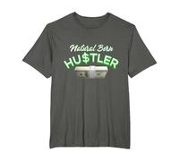 Natural Born Hustler T-Shirt, Men's Big and Tall, Asphalt Grey, 2X Tall