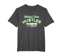 Natural Born Hustler T-Shirt, Men's Big and Tall, Dark Heather Grey, 3X Tall