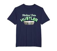 Natural Born Hustler T-Shirt, Men's Big and Tall, Navy Blue, 5X Tall
