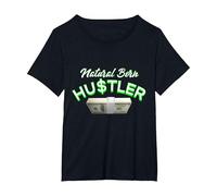 Natural Born Hustler T-Shirt, Women's Plus, Black, 4X