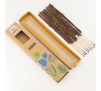 Natural Botanical Masala Incense, 12 Packs, Amber Scent, Relaxation and Meditation