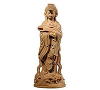Natural Boxwood Hand Carved North Sea Mazu Goddess Statue(Ruyi 1#)