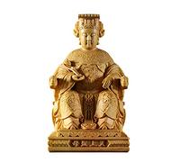 Natural Boxwood Hand Carved North Sea Mazu Goddess Statue(Sit)
