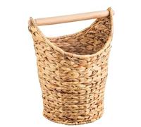 Natural Braided Toilet Roll Basket, Comes With A Wooden Handle Gives A Rustic Feel To Your Space and Keeps The Tissue In Arm's Reach. Durable and Sturdy, Great For Organising Bathrooms.