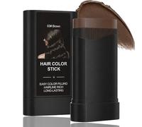 Natural Brown Hair Colour Stick with Precision Fine Tooth Comb for Grey Root Touch Up, Soft Matte Coverage for Partings and Hairline, Waterproof Brown Root Cover Stick for Daily Refresh