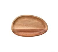 Natural Brown Oval Wooden Tray For Serving Food, Rustic Charcuterie Board For Dining Table Centerpiece, Sturdy Wood Platter For Breakfast In Bed And Coffee Table Decor At Home(Style A)