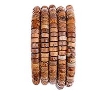 Natural Brown Picture Jasper Spacer Beads Caps Loose Semi Gemstone for Beading Jewelry Making 6mmx3mm 38cm