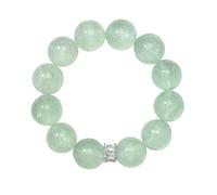 Natural Brushed Green Fluorite Bracelet - Energy Gemstone Bead Stretch Bracelet for Women and Men - uniquely Handmade Jewelry Gifts for Birthday and Special Occasions(12.5mm)