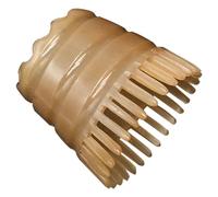 Natural Buffalo Horn Scalp Massager Hair Smoothing Comb for Shampoo Use | Random Colour Finish, Scalp Shampoo Routine, Compact Hand Tool, Suitable for Daily Grooming and Massage Random Color