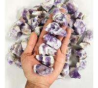 Natural Bulk Raw Chevron Amethyst Crystal Diffused Stone Mineral Specimen Home Decor,100g (4-6Pcs)