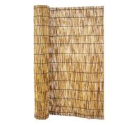 Natural Bulrush Fence, Outdoor Privacy Screen Wind Sun Protection, Garden Peeled Bulrush Screening Roll, Fence Screening for Patio, Balcony, Garden (Coffee)