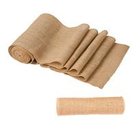 Natural Burlap Table Runner - 10m x 20cm Hessian Jute Fabric Roll for Crafting, Wedding Parties & Table Decoration