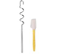 Natural Butter Mixer - Food Grade Hand Mixer, Stainless Steel Fast Device, Reliable Thick Paste Homogeniser | Ergonomic Kitchen Handheld Whisk for Sauces Spreads, Jam &