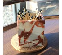 Natural Calacatta Viola Marble Toothbrush Holders for Bathroom, Marble Makeup Brush Holder Countertop Organizer