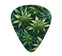 Natural-Cannabis-Leaves 12 Pack Guitar Picks With 3 Thicknesses And Storage Box, Abs Plectrums For Electric Bass Guitar Players