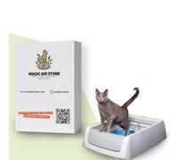 Natural Cat Litter Odor Eliminator Stone - Lifetime Reusable, Odor Neutralizer & Pet-Friendly Air Freshener -, Chemical-Free Cat Urine Smell Remover for Litter Box & Home Use