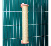 Natural Cat Scratcher with Rope Texture - Durable Sisal Scratch Board for Cats, Hanging on Cage, Non-Shedding Cat Claw Scratching Post (Pink,Large)