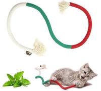 Natural Catnip Chew Rope for Cats - Pack of 3 (27 Inches Each) |Cat Teeth Cleaning Chewing Toy Rope | Interactive Cat Toys for Indoor Cats & Kittens | Stress Relief, Dental Health & Enrichment Play
