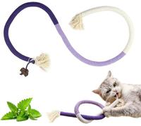 Natural Catnip Chew Rope for Cats - Pack of 3 (27 Inches Each) |Cat Teeth Cleaning Chewing Toy Rope | Interactive Cat Toys for Indoor Cats & Kittens | Stress Relief, Dental Health & Enrichment Play