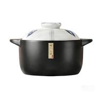 Natural Ceramic Casserole with Lid, 7L Heat-Resistant Clay Cooking Pots - Non-Toxic Earthenware Stewpot for Korean Clay Pots for Cooking Recipes, Large Asian Rice Cooker Pot, 2.5L/2.3Quarts,White