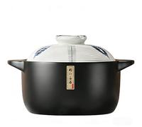 Natural Ceramic Casserole with Lid, 7L Heat-Resistant Clay Cooking Pots - Non-Toxic Earthenware Stewpot for Korean Clay Pots for Cooking Recipes, Large Asian Rice Cooker Pot,5.5L/5Quarts,White