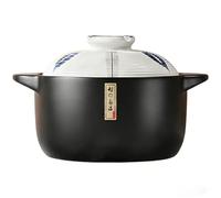 Natural Ceramic Casserole with Lid, 7L Heat-Resistant Clay Cooking Pots - Non-Toxic Earthenware Stewpot for Korean Clay Pots for Cooking Recipes, Large Asian Rice Cooker Pot,3.3L/3Quarts,White