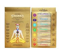 Natural Chakra Collection Incense Sticks Agarbatti Gift Pack. Hand Rolled Seven Chakras Incense Sticks