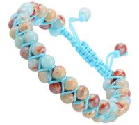 Natural Chakra Healing Power Crystals Macrame Bracelet Double Layer Stone Beads Gemstone Meditation Relax Anxiety Bangle for Unisex Women Men