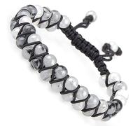 Natural Chakra Healing Power Crystals Macrame Bracelet Double Layer Stone Beads Gemstone Meditation Relax Anxiety Bangle for Unisex Women Men