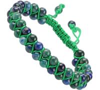 Natural Chakra Healing Power Crystals Macrame Bracelet Double Layer Stone Beads Gemstone Meditation Relax Anxiety Bangle for Unisex Women Men