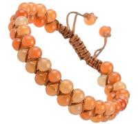 Natural Chakra Healing Power Crystals Macrame Bracelet Double Layer Stone Beads Gemstone Meditation Relax Anxiety Bangle for Unisex Women Men