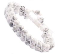 Natural Chakra Healing Power Crystals Macrame Bracelet Double Layer Stone Beads Gemstone Meditation Relax Anxiety Bangle for Unisex Women Men