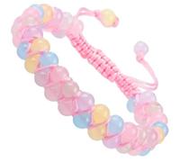 Natural Chakra Healing Power Crystals Macrame Bracelet Double Layer Stone Beads Gemstone Meditation Relax Anxiety Bangle for Unisex Women Men