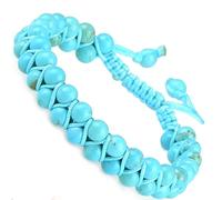 Natural Chakra Healing Power Crystals Macrame Bracelet Double Layer Stone Beads Gemstone Meditation Relax Anxiety Bangle for Unisex Women Men