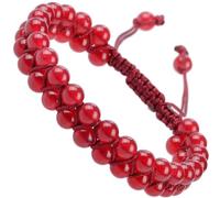 Natural Chakra Healing Power Crystals Macrame Bracelet Double Layer Stone Beads Gemstone Meditation Relax Anxiety Bangle for Unisex Women Men