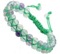 Natural Chakra Healing Power Crystals Macrame Bracelet Double Layer Stone Beads Gemstone Meditation Relax Anxiety Bangle for Unisex Women Men