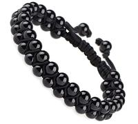 Natural Chakra Healing Power Crystals Macrame Bracelet Yoga Double Layer Stone Beads Gemstone Meditation Relax Anxiety Bangle for Unisex Women Men