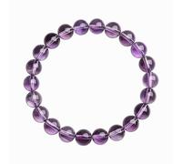 Natural Chalcedon Bracelet,Purple Color Elastic Crystal Yoga Hand Chain for Men and Women, Medium, The jade core, Amethyst