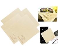 Natural Chamois Leather Eyeglass Cleaning Cloth Camera Lens Cleaning Cloths Screen Cleaning Cloth Glasses Cleaning Cloth Tablets Cloth Chamois Cleaning Cloths for Eyeglasses (4 Packs, Small)