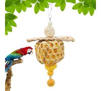Natural Chew Toy - Bird Cage Crusher Training Activity Bell Toy Small Medium Large Animal Toy Enrichment Tool | Interactive Exercise for Mental St