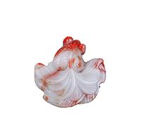 Natural Chicken Blood Jade Pendant Goldfish Gold Silk Jade Necklace