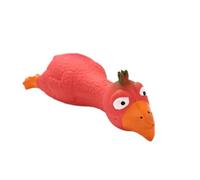 Natural Chicken Squeaky Sound Play Toys,cartoon Shape Squeaky Sound Pet Dog Decompression Toys Screaming Chicken Puppy Playing Supplies for Pet Sound Toy Molar Toy (Red)