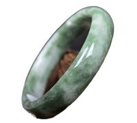 Natural Chinese Green Jade Bracelet Bangle for Women Hand Carved Emerald Bangles Lady Jewelry Party Gifts (Gem Color : 60-61mm)