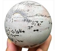 Natural Chinese Painting Jasper Ball Gemstone Rock Crystal Sphere Polished Stones Orb for Reiki Healing Chakra Feng Shui Home Office Decor