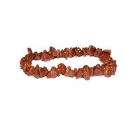 Natural Chip Bead Crystal Healing Chakra Gemstone Bracelet Protection Gem Stone (Goldstone)