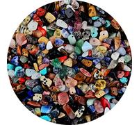 Natural Chip Stone Beads Multicolor 5-8mm About 400 Pieces Irregular Gemstones Healing Crystal Loose Rocks Bead Hole Drilled DIY for Bracelet Jewelry Making Crafting (5-8mm, Multicolor)