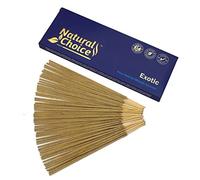 Natural Choice Exotic Incense Sticks 100 Grams, Low Smoke Traditional Incense Sticks Made from Scratch, Never Dipped