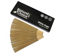 Natural Choice White Sage Incense Sticks 100 Grams, Low Smoke Traditional Incense Sticks Made from Scratch, Never Dipped