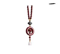 Natural Cinnabar Safety Buckle Lotus Car Pendant High-end